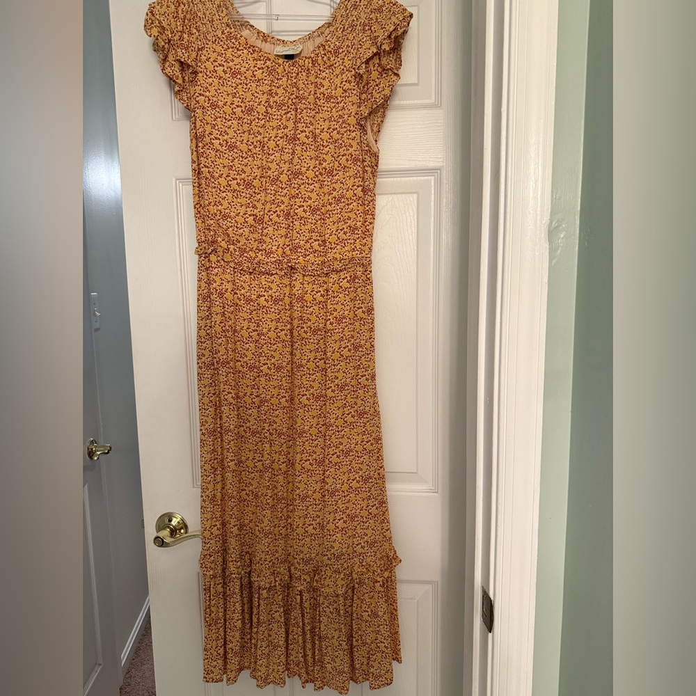 Universal Thread Mustard Floral Maxi Dress